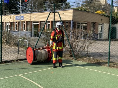 Exercice parcours officiel pompier