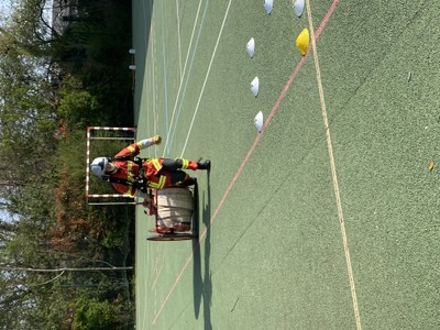 Exercice parcours officiel pompier