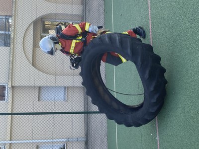 Exercice parcours officiel pompier
